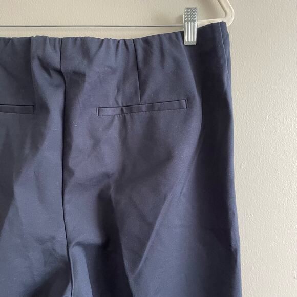 NWT J Jill Size 14 Navy Blue Pants Zipper Pockets Elastic Waist - Picture 4 of 10